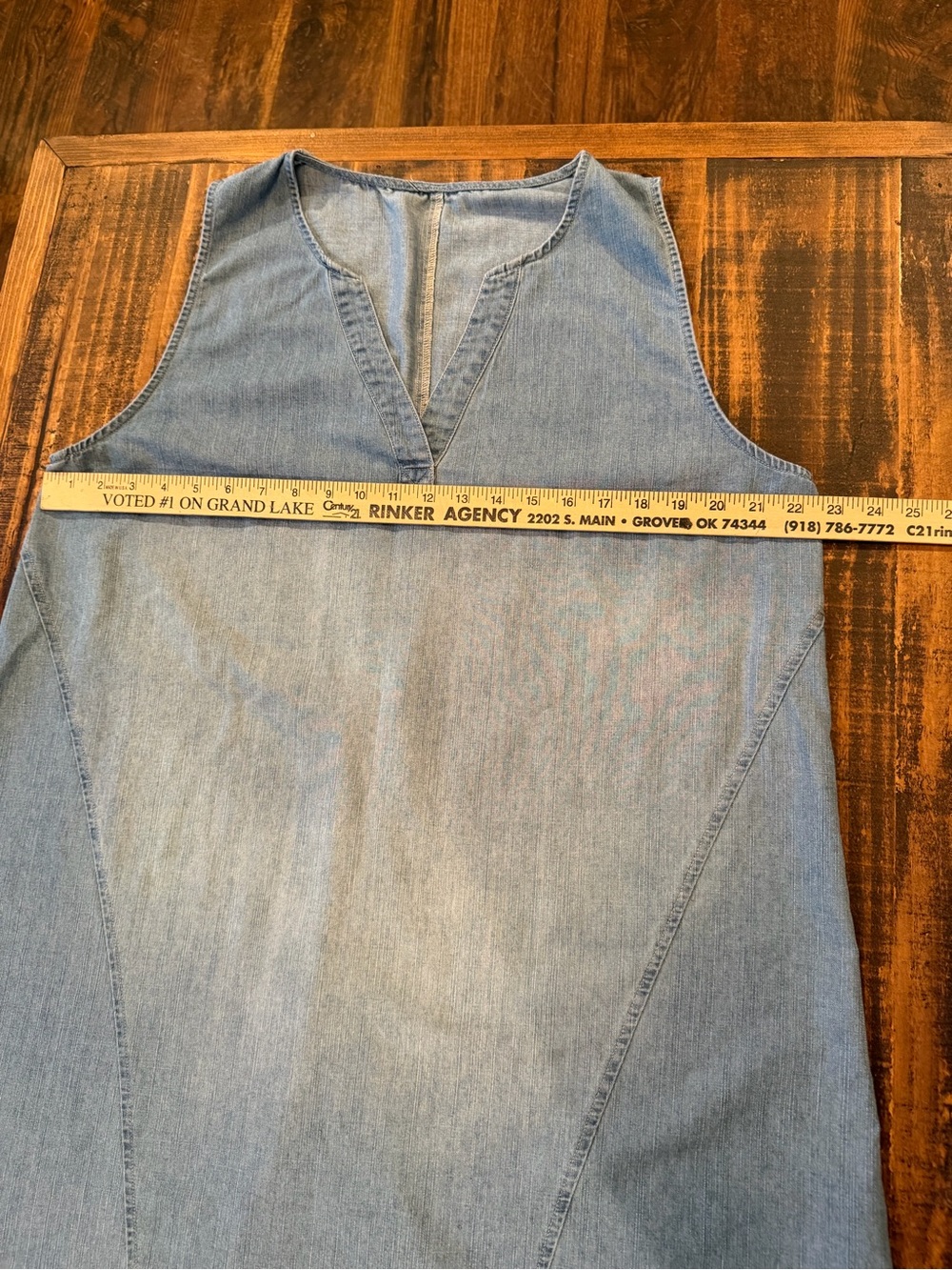 Cupshe Light Blue Washed Denim Sleeveless Mini Dress - Picture 5 of 7